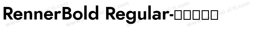 RennerBold Regular字体转换